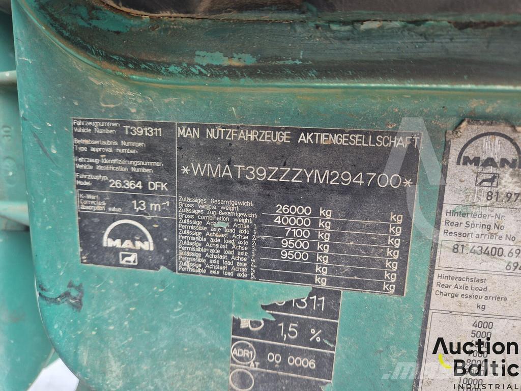 MAN 26.364 Billenő teherautók