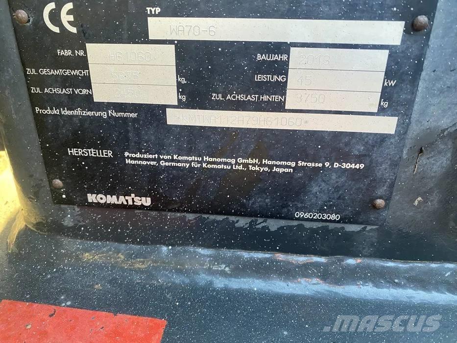 Komatsu WA 70-6 Gumikerekes homlokrakodók