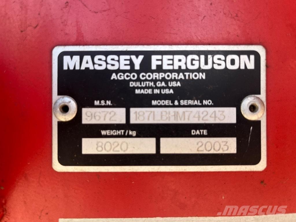 Massey Ferguson 187 Szögletes bálázók
