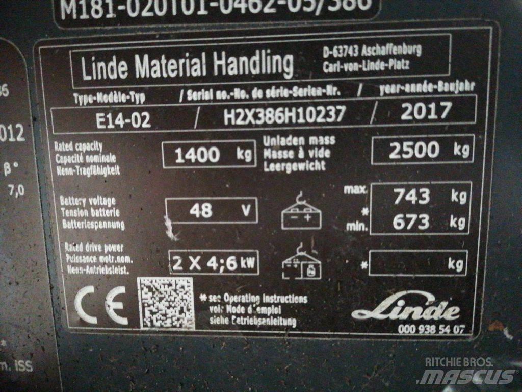 Linde E14-02 Elektromos targoncák