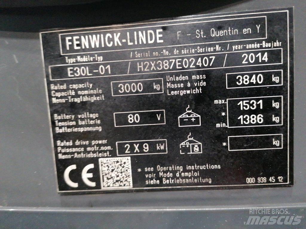 Linde E30L-01 Elektromos targoncák
