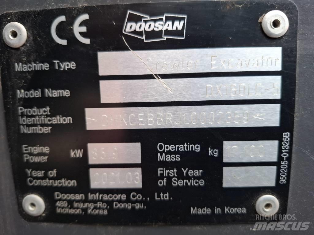 Doosan DX160LC-5 Lánctalpas kotrók