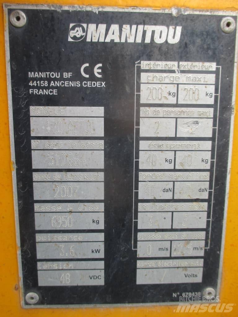 Manitou 170 AETJL Karos emelők