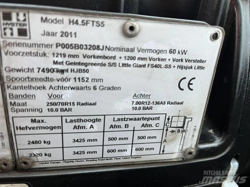 Hyster H4.5 Dízel targoncák