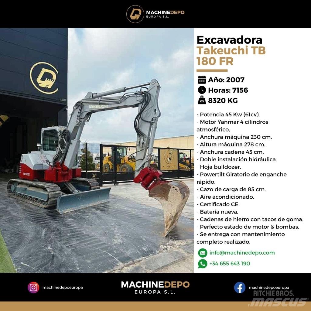 Takeuchi TB 180 FR Közepes (midi) kotrók 7 t - 12 t