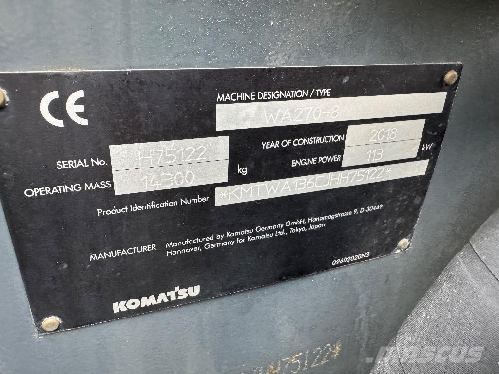Komatsu WA 270-8 Gumikerekes homlokrakodók