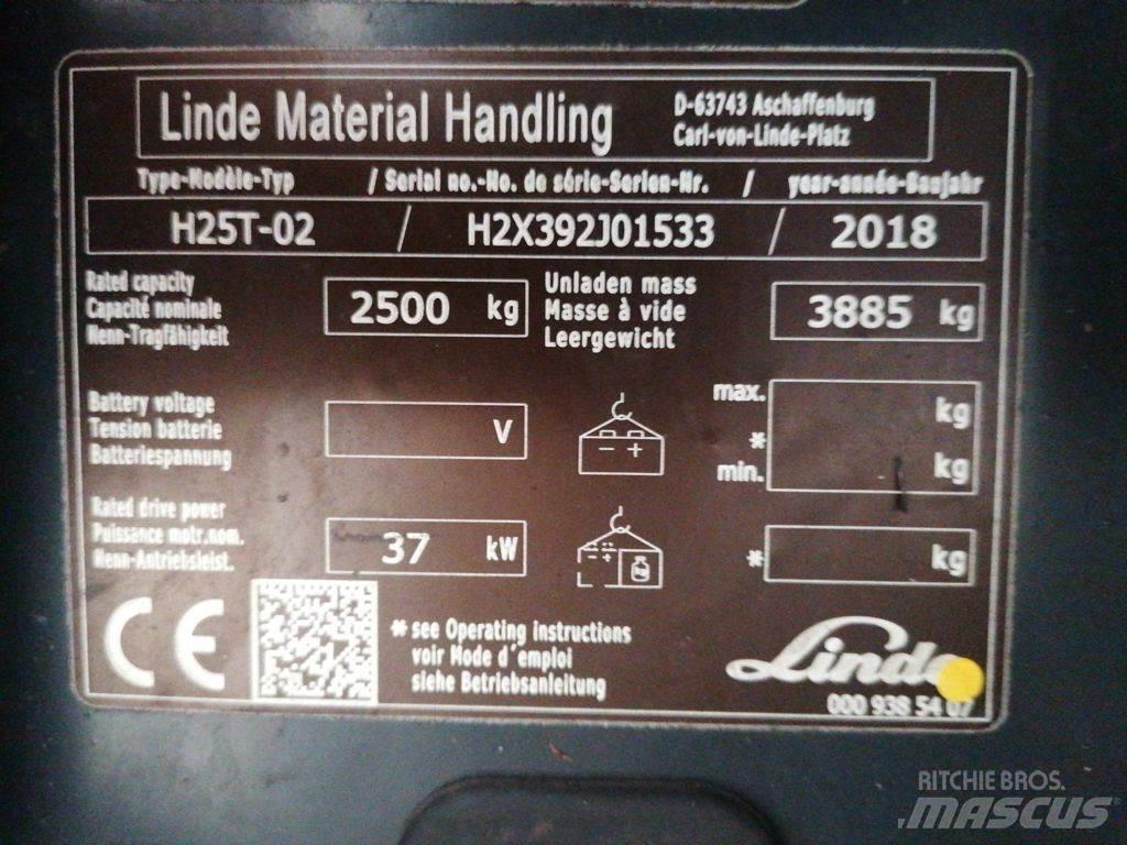 Linde H25T-02 Gázüzemű targoncák