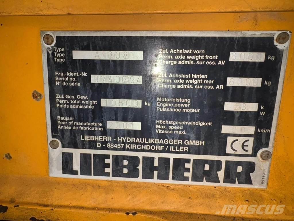 Liebherr A308 Gumikerekes kotrók