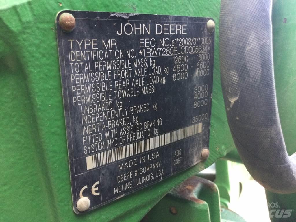 John Deere 7260R Traktorok