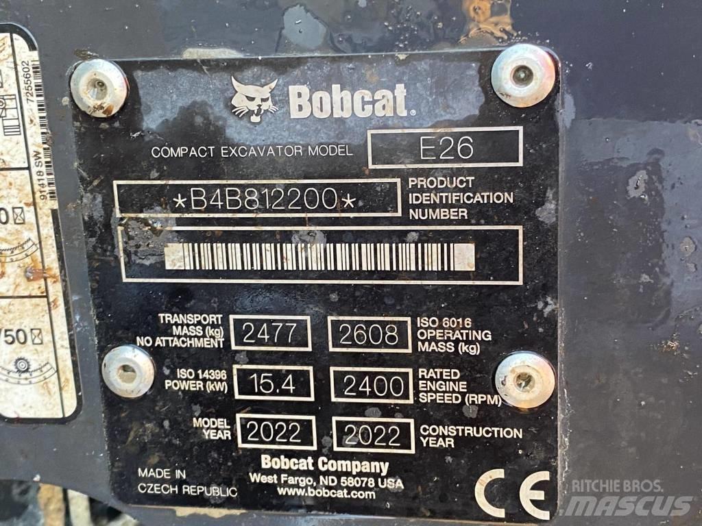 Bobcat E 26 Mini kotrók < 7t