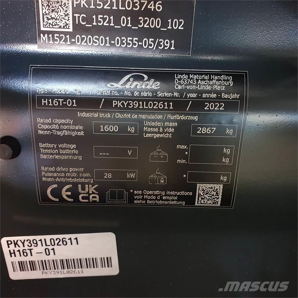 Linde H16T Gázüzemű targoncák