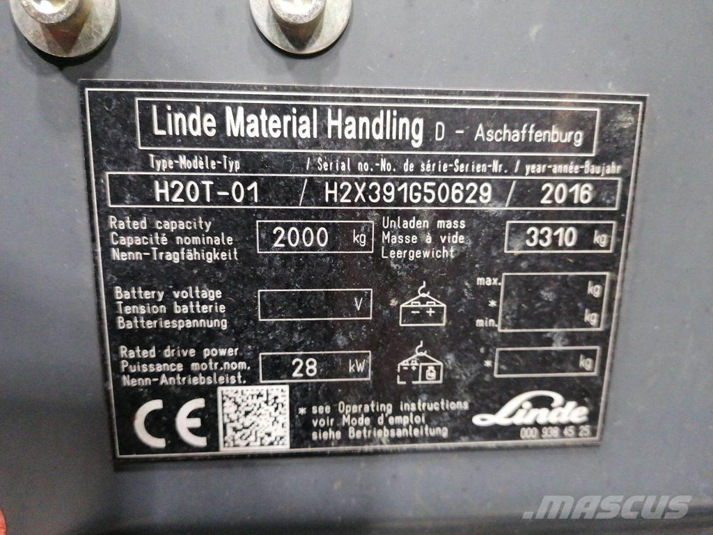 Linde H20T-01 Gázüzemű targoncák