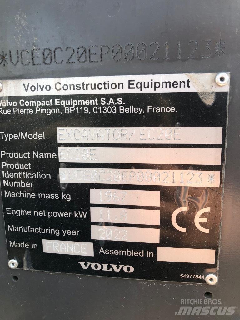 Volvo EC 20 E Mini kotrók < 7t