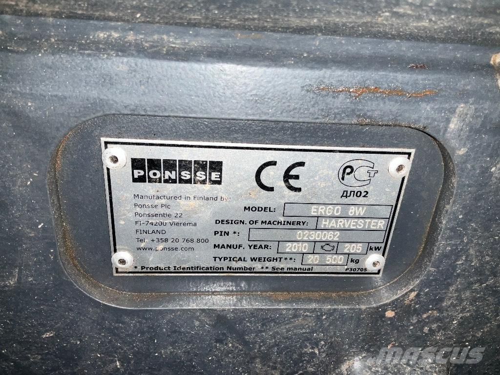 Ponsse ERGO 8W Betakarítók