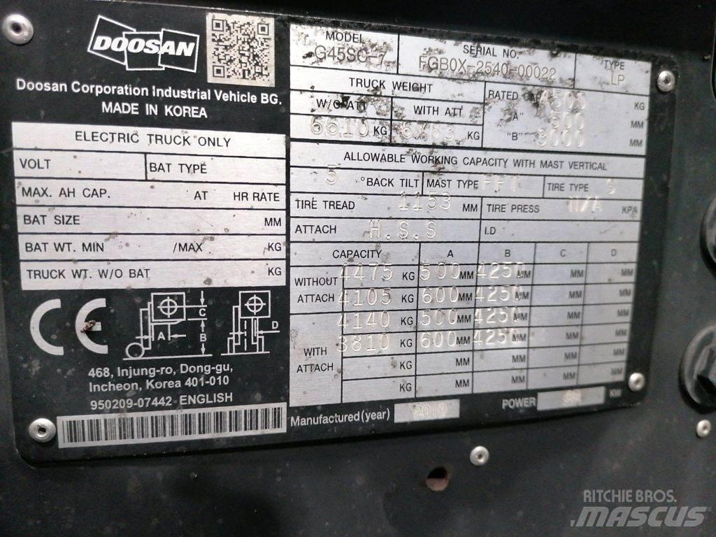 Doosan G45SC-7 Gázüzemű targoncák