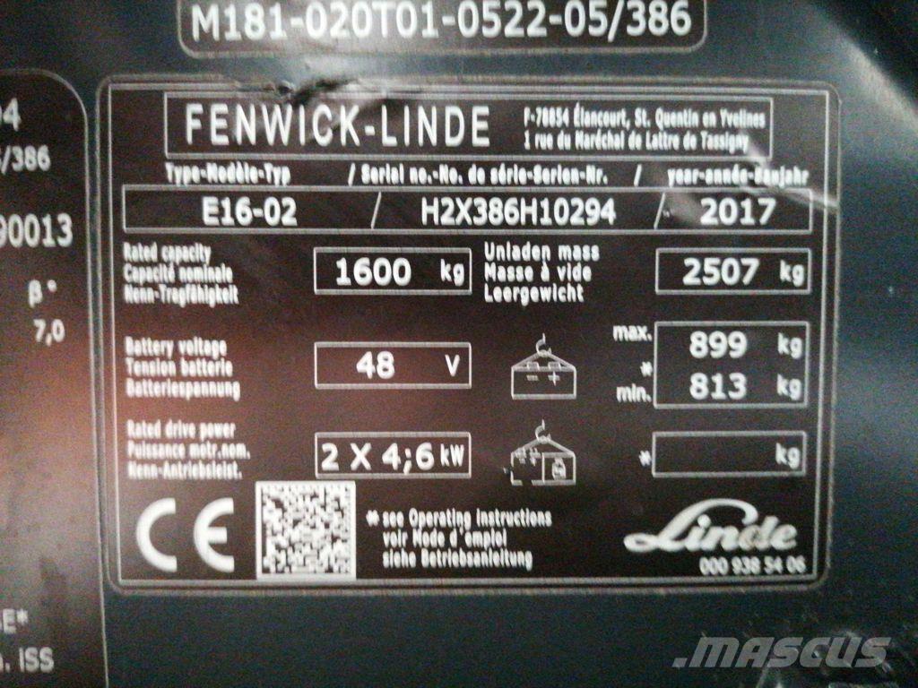 Linde E16 Elektromos targoncák