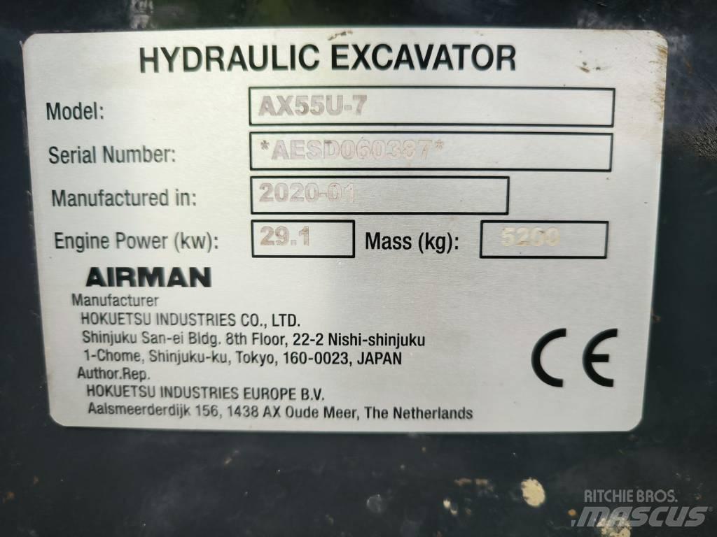 Airman AX55u Mini kotrók < 7t