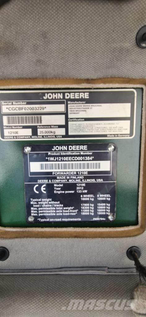 John Deere 1210 E Kihordók