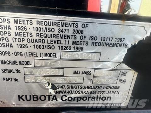 Kubota U 17-3 Mini kotrók < 7t