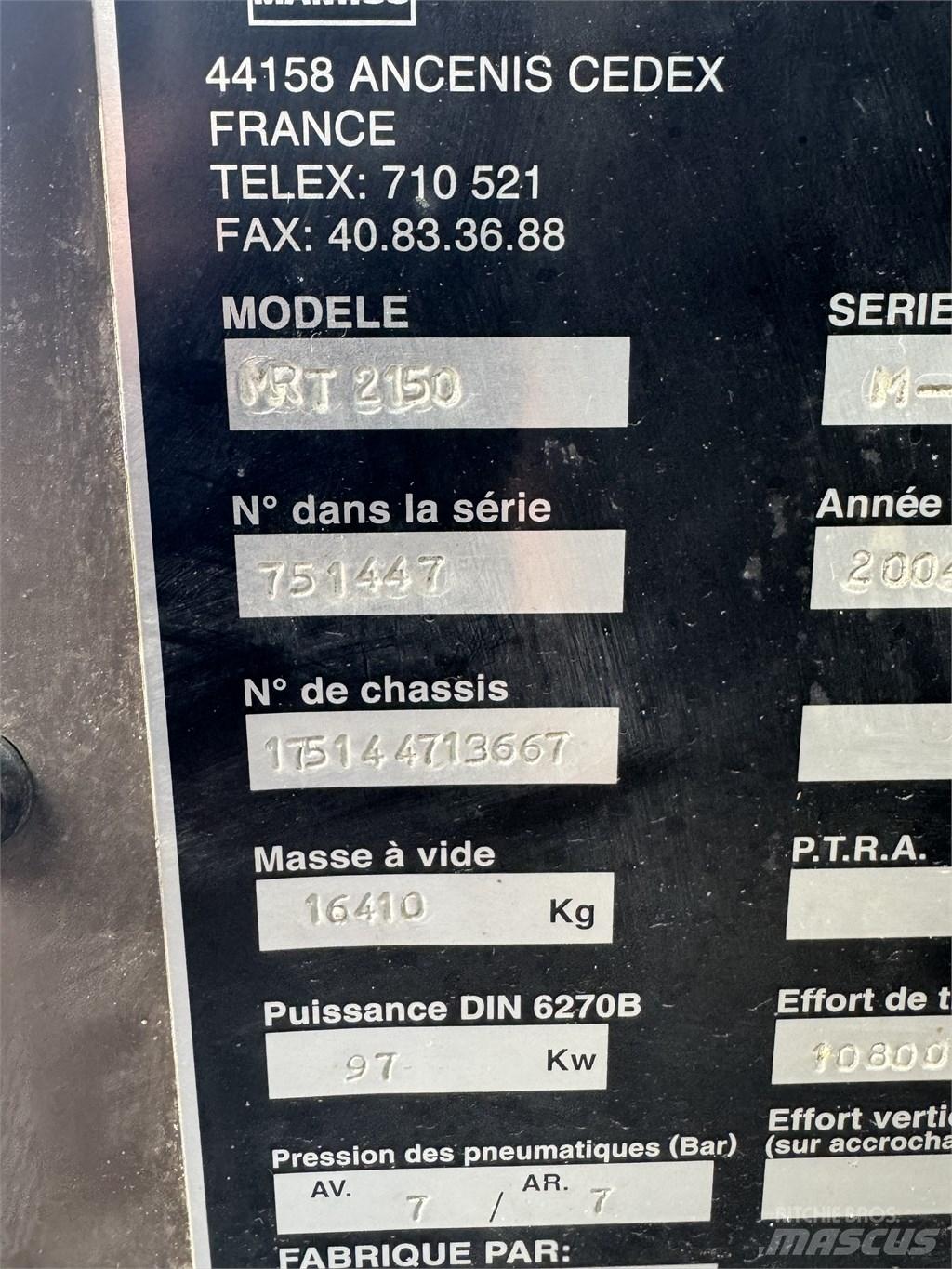 Manitou MRT 2150 Teleszkópos rakodók
