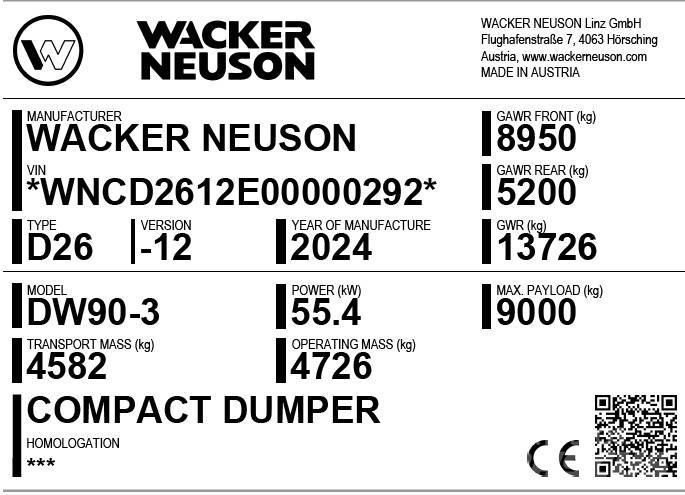 Wacker Neuson DW90-3 Mezei dömperek
