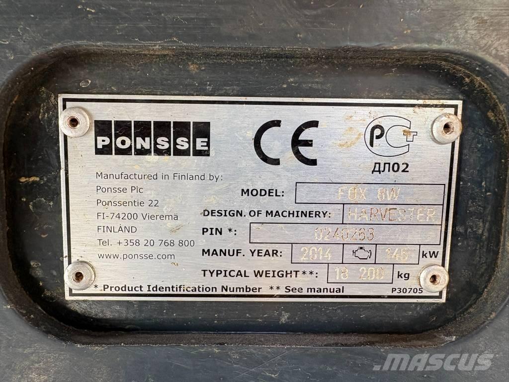 Ponsse Fox 8W Betakarítók