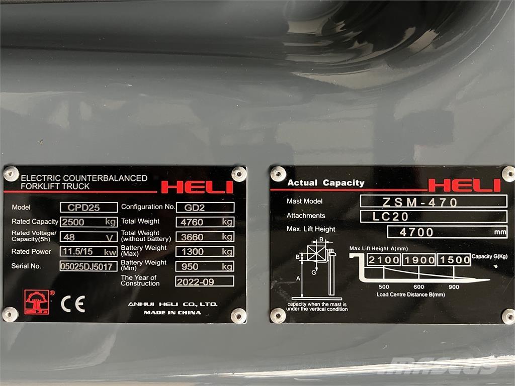 Heli CPD25 GD2 / NEU Elektromos targoncák