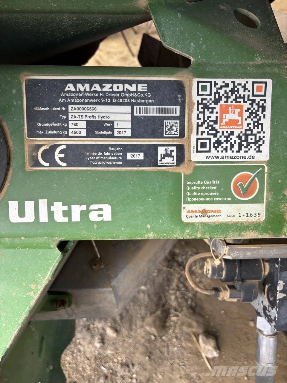 Amazone ZA TS 4200 folyékony műtrágya permetező