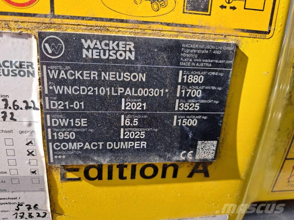 Wacker Neuson DW15e Mezei dömperek