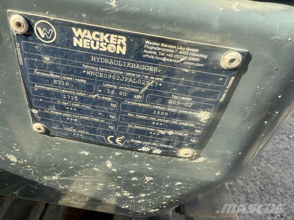 Wacker Neuson ET 16 Mini kotrók < 7t