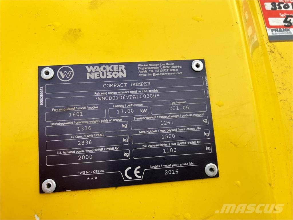 Wacker Neuson 1601 Mezei dömperek