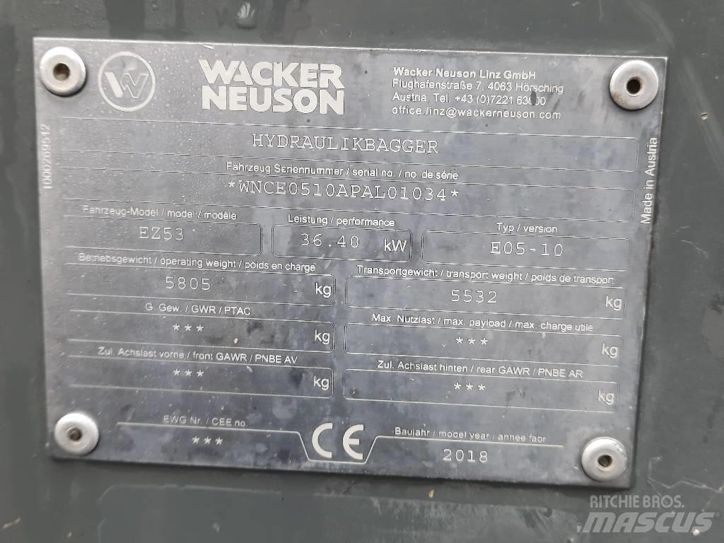 Wacker Neuson EZ 53 Mini kotrók < 7t
