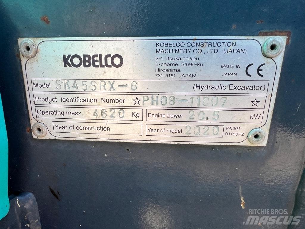 Kobelco SK 45 SRX-6 Mini kotrók < 7t