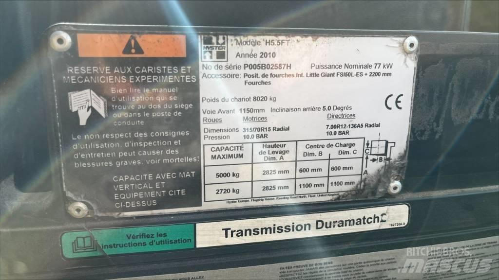 Hyster H 5.5 FT Gázüzemű targoncák