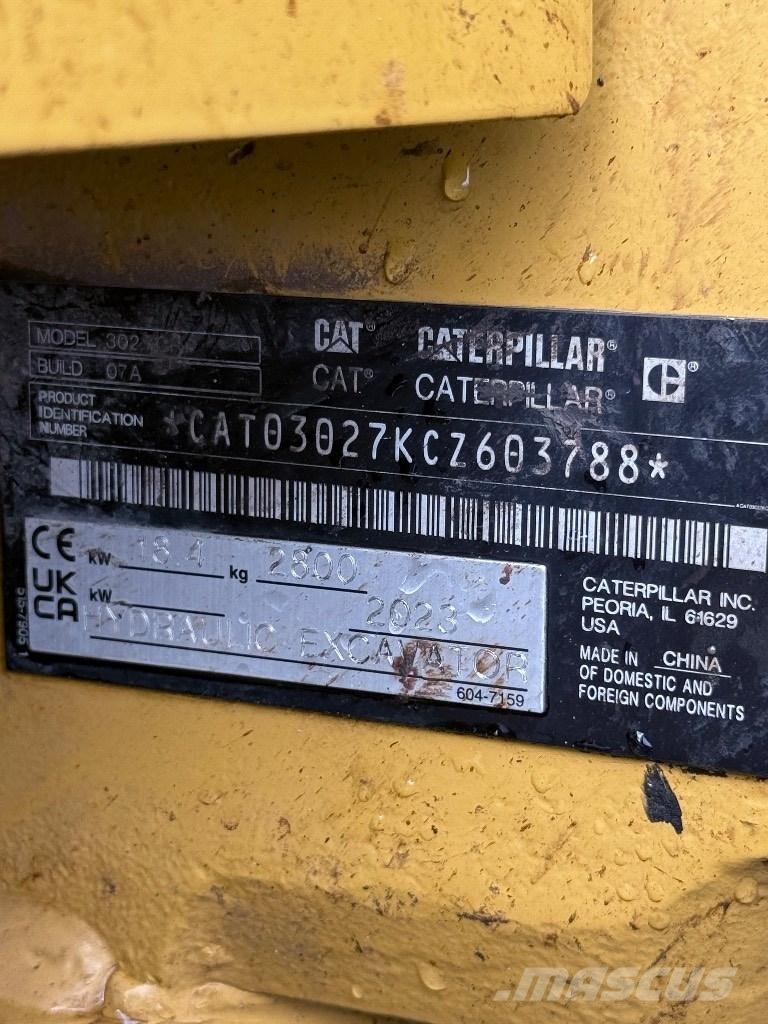 CAT 302.7 CR Mini kotrók < 7t