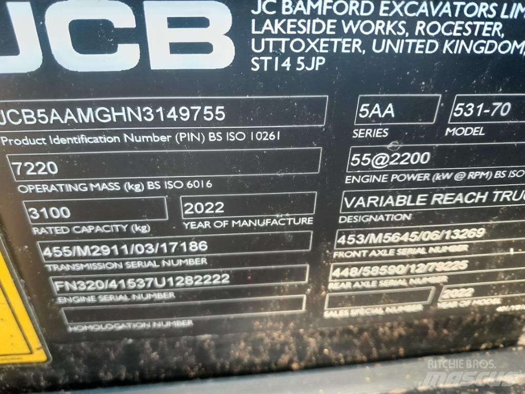 JCB 531-70 Teleszkópos mezőgazdasági rakodók