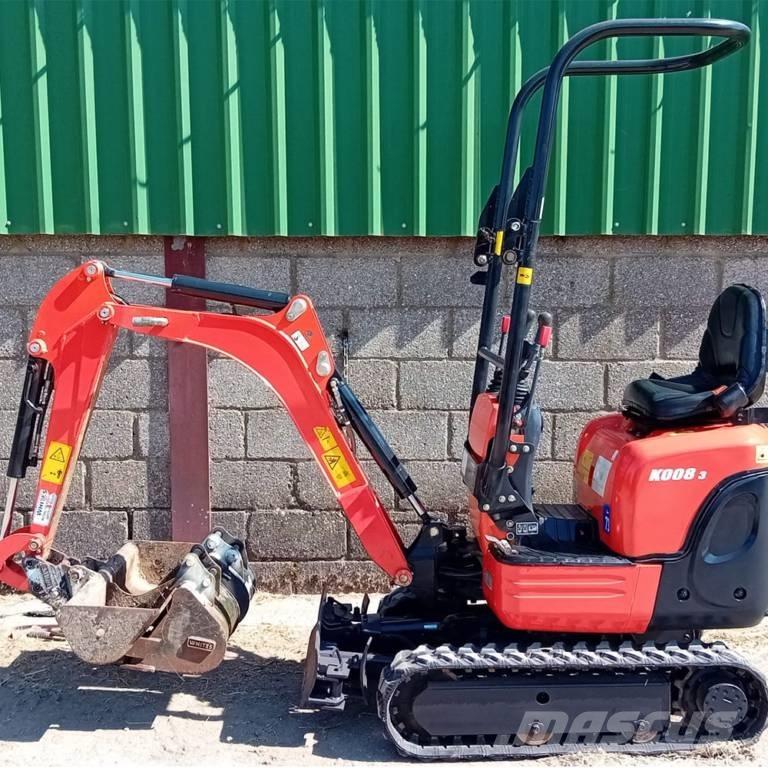 Kubota K 008-3 Mini kotrók < 7t