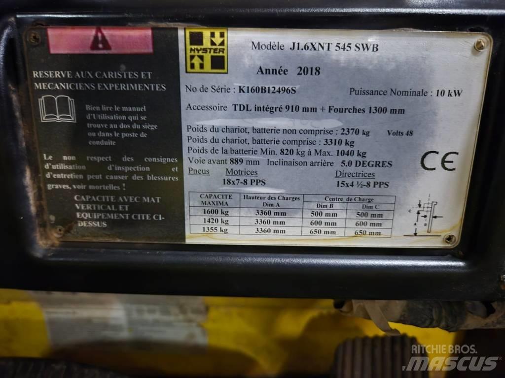 Hyster J 1.6 XNT Elektromos targoncák