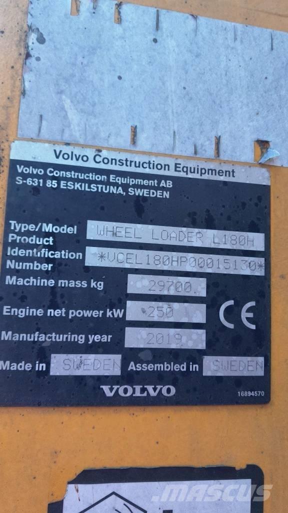 Volvo L 180 H Gumikerekes homlokrakodók
