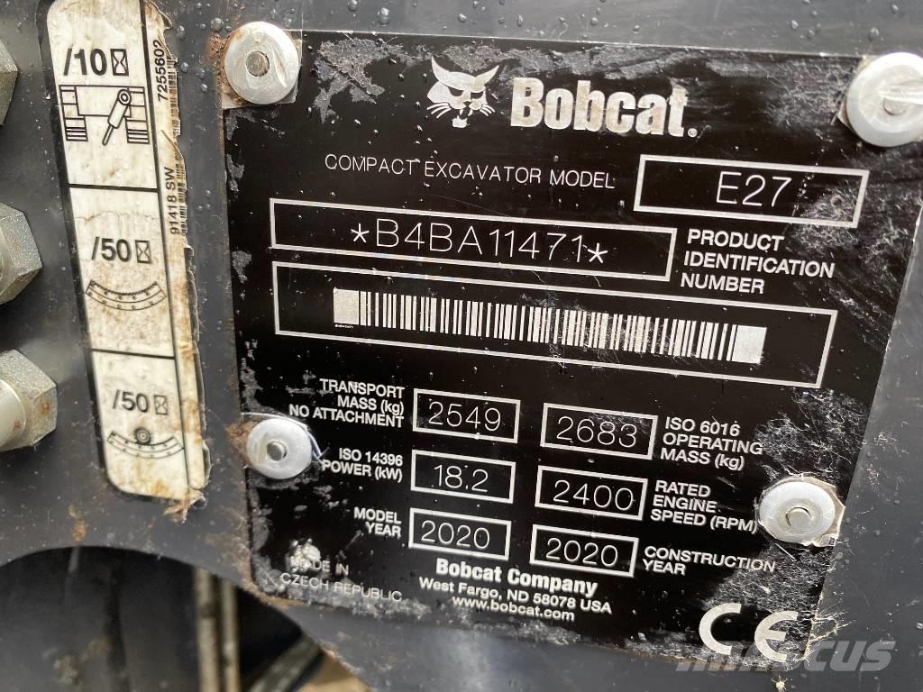 Bobcat E 27 Z Mini kotrók < 7t