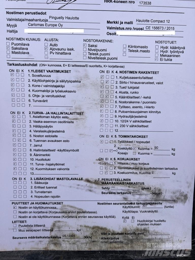Haulotte Compact 12 Ollós emelők