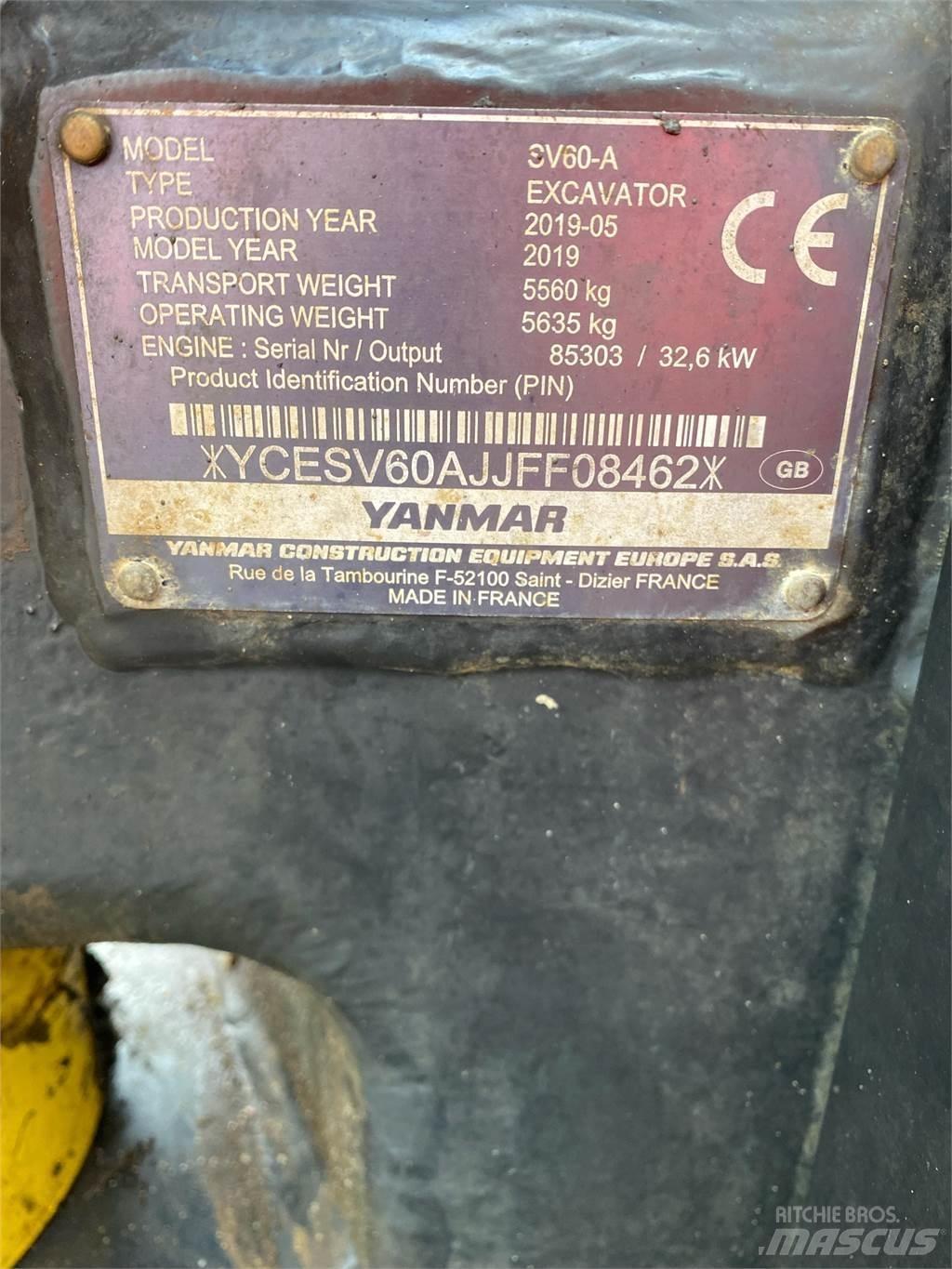 Yanmar SV60 Mini kotrók < 7t
