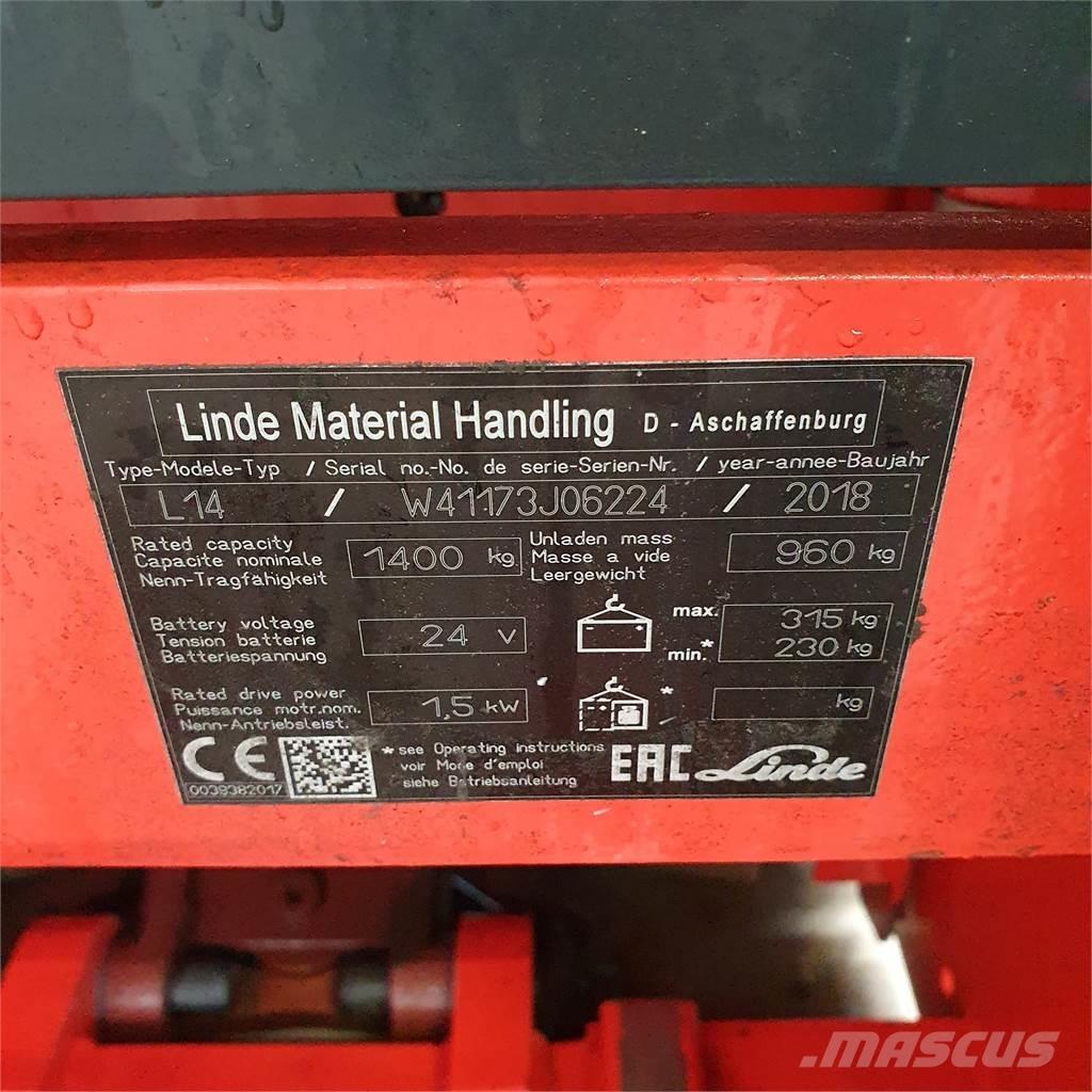 Linde L14i Gyalogkíséretű targonca