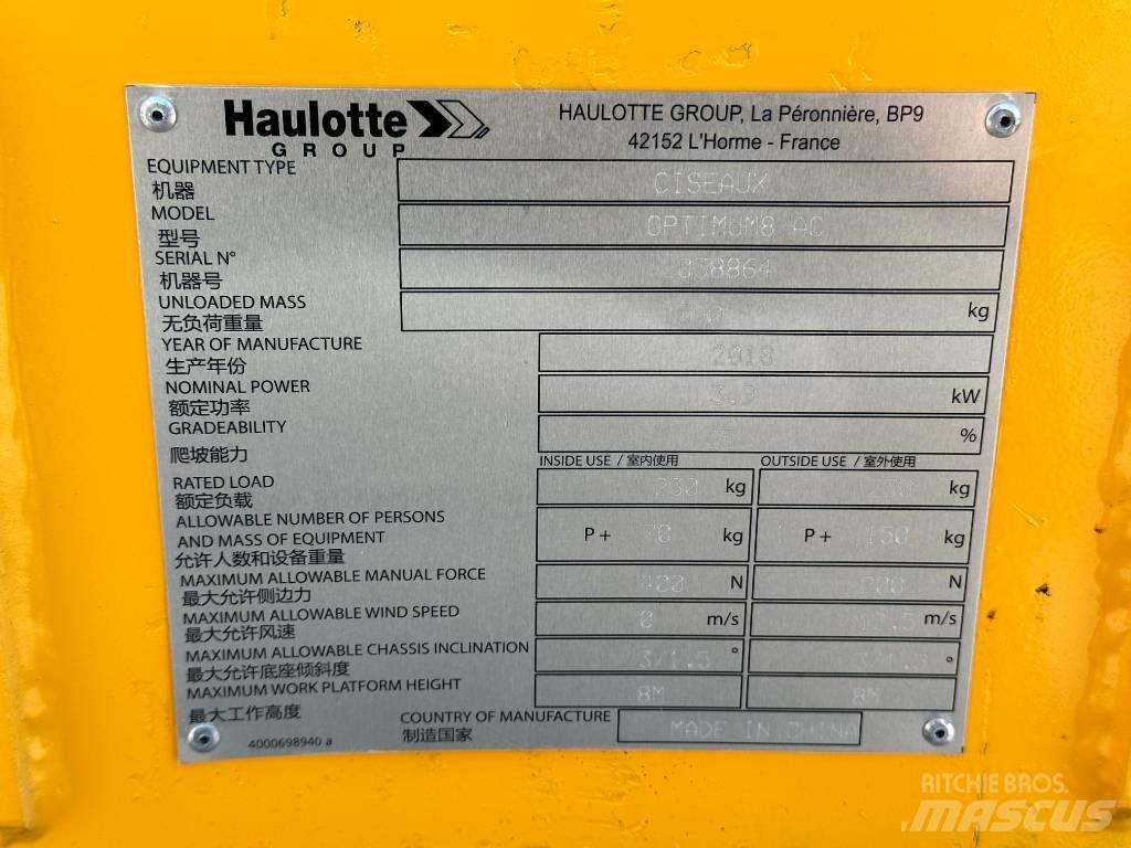 Haulotte OPTIMUM 8 Ollós emelők