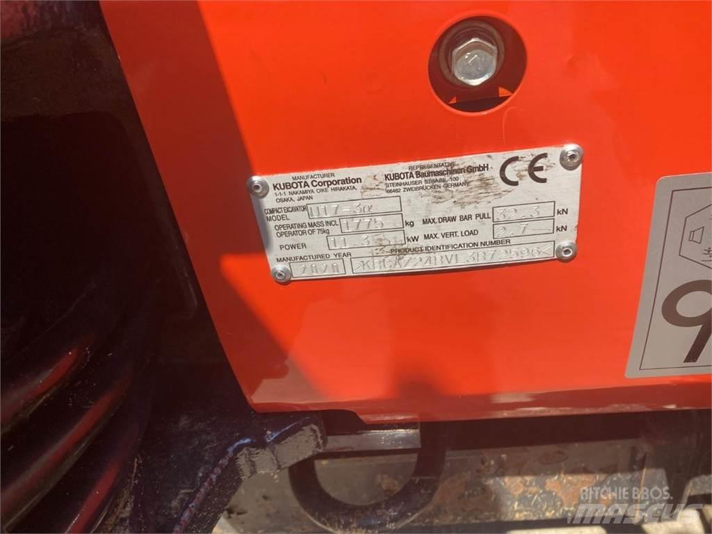 Kubota U17-3 Mini kotrók < 7t