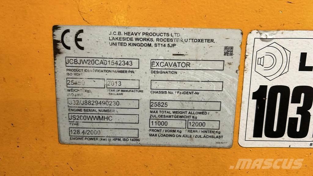 JCB JS200W Hulladékkezelő gépek