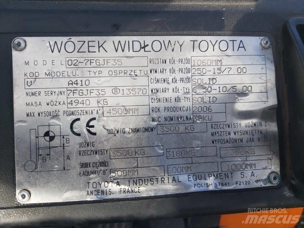 Toyota 7FG35 Gázüzemű targoncák