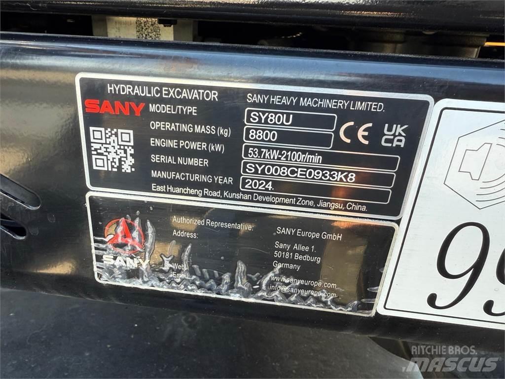 Sany SY80U Közepes (midi) kotrók 7 t - 12 t