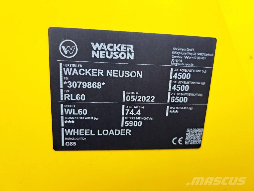 Wacker Neuson WL60 Gumikerekes homlokrakodók
