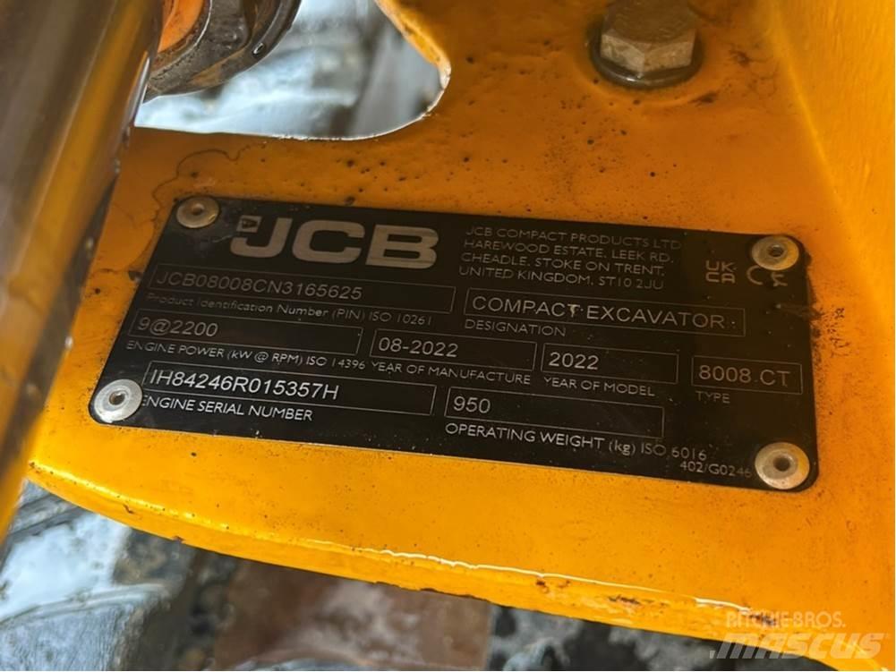 JCB MICRO 8008 Mini kotrók < 7t